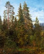 Anders Askevold Skogsstudie fra Eide Sweden oil painting artist
